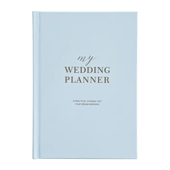 Книга-органайзер за сватбени планиране, пълен регистър на планиране на сватба, за помолвленных двойки, тетрадка с твърди корици, формат А5