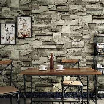 beibehang papel de parede D триизмерно моделиране тухлена камък култура камък, PVC, водоустойчиви тапети магазин бар мода