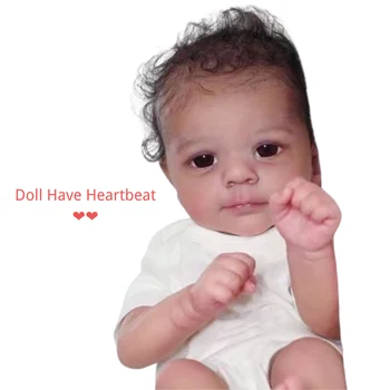 45 см Възстановената миличка Фелиция с кукла Heartbeat 3D-картина кожа, реалистични, вкоренени коса с ръчно изработени, висококачествени кукла-Реборн