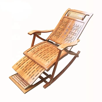 Висококачествен Люлеещ се Стол за отдих, люлеещ се Стол за отдих В помещения и на открито, Антикварное Бамбуковое люлеещ се Стол