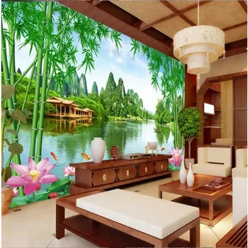 мащабни стенописи wellyu по поръчка, красиви пейзажи Цзяннань, добри пейзажи, на фона на телевизор, нетъкан тапет papel de parede