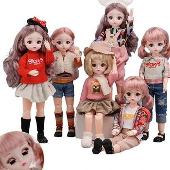 30 см Кукла с подмигивающими очите (вариант Б) или дрехи (вариант А) Кукла принцеса в подарък, ръчно изработени кукли, детски играчки, кукла за момичета