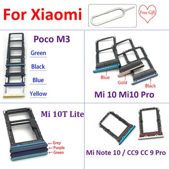 20 БРОЯ За Xiaomi Mi Poco M3 Poco X3 NFC Mi 10T Lite Mi 10 Pro Mi 10 Note/CC9Pro Слот за SIM-карти, Държач, Гнездо за Адаптер + Егн