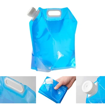 Сгъваема чанта за съхранение на вода обем 5/10 литра, авто писоар, спешно инструмент за улицата, приемник на урината за възрастни хора и деца, пътни инструменти