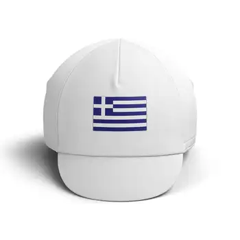 Класически Гръцки бели колоездене, шапки за професионален екип, пътен под наем, градинска велосипедна шапка унисекс