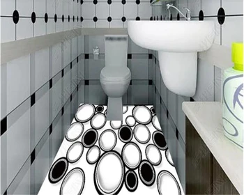 beibehang винилови тапети по поръчка, стенни картини, черно-бял кръг, баня, хол, 3D тапети за секс, самозалепващи се тапети