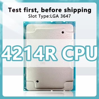 Xeon Silver CPU 4214R 2,4 Ghz интелигентен кеш 16,5 MB 100 Вата, 12-ядрен 24-стрийминг процесора LGA3647 за сървърна дънна платка C621
