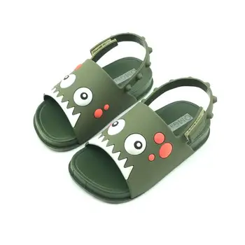 Нова стилна лятна детска плажна обувки, чехли с динозавром За момчета, Сандали за малки момичета, Обувки за момичета, детски обувки