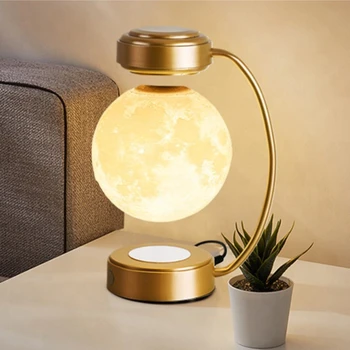 Уникални празнични подаръци, магнитно-левитирующие лунните лампа, Лунна лампа за домашния офис, интериор, нощна светлина