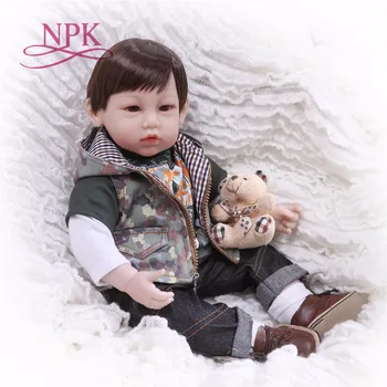NPK 52 см, чисто Нов Дизайн, с меко тяло, Vinyl Кукла-Реборн, Играчка За Момичета И Момчета, Новородени Кукли За Деца, Подаръци За Рожден Ден, Детско Рокля