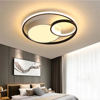 През цялата черно-бял модерен прост творчески тавана лампа за дневна спалня