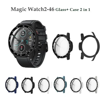 Защитен Калъф за екрана Honor Magic Watch2 46 мм със Стъклен Капак, Броня за Huawei Honor Magic Watch2 46 мм, Защитно Фолио