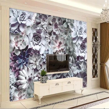 wellyu, индивидуални голям стенопис, модерно украса за дома, европейската ретро-ностальгическая цвете атмосфера, тапети тапети за стени