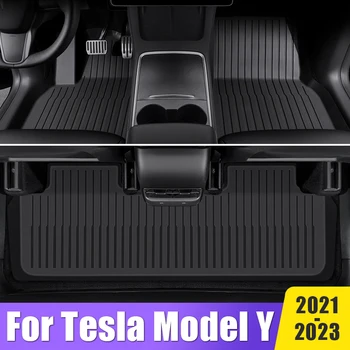 Обичай подложка за пода LHD, подложка за краката, килими, вътрешна защита за Tesla Model Y ModelY 2021 2022 2023 Автомобилни аксесоари