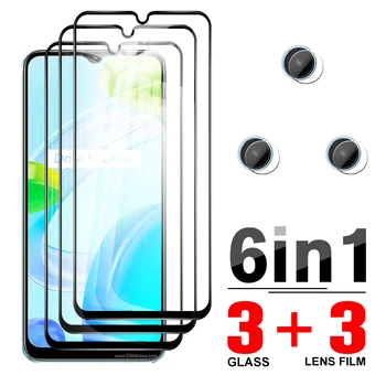 6в1 Защитно Стъкло с пълно покритие за камерата ForRealme C30 6,5 