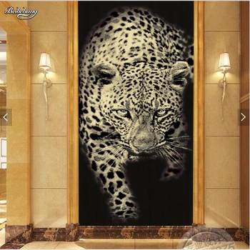 beibehang Изработени по поръчка голяма фреска индивидуалност силен и свиреп паричен леопард загадъчна обстановка стенописи боядисване тапети на стената