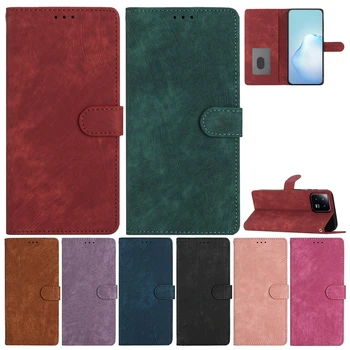 Луксозен Калъф за телефон от Матирана кожа Xiaomi 13 12 Pro 11T 10T 11 11 Lite 5G NE Poco X5 C40 M5S M3 Pro Redmi 10А, флип-надолу на Кутията в чантата си