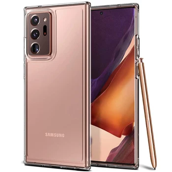 Прозрачен калъф за Samsung Galaxy S22 S23 Note 20 Ultra S20 Плюс Hybrid устойчив на удари оригинален аксесоар в твърди корици на елитни марка