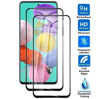 2 ЕЛЕМЕНТА Пълно защитно закалено стъкло за Samsung Galaxy A51 M51 защитно фолио за екрана на 51 m5 5 a5 1 с фальсифицированным временно покритие temper glasd