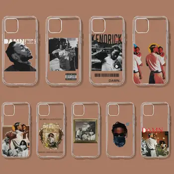 Калъф за телефон Kendrick Lamar за iPhone 11 12 Mini 13 14 Pro XS Max X 8 7 Plus 6s 5 SE XR с прозрачна обвивка