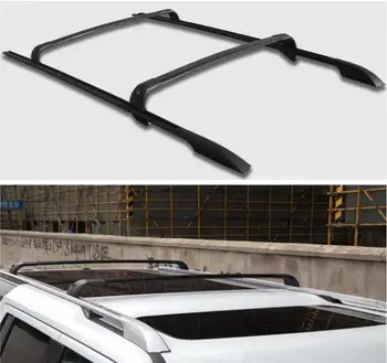 Горната част на наклона на багажника и греда от алуминиева сплав за покрив на Land Rover Discovery 3/4 LR3 LR4 2003-2017 (сребристо черно)