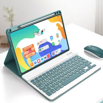 Калъф с безжична клавиатура за Huawei Matepad 11 10,4 10,8 Pro Honor V7 Pro, устойчив на удари калъф с един слот за молив, клавиатура с мишка