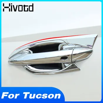 Hivotd Хромирана рамка, която Дръжка, Покритие на Капака на Чашата, Автомобилен Стайлинг, ABS Външни Аксесоари, Декоративни части За Hyundai Tucson NX4 2021 2022