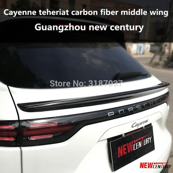 За Porsche Cayenne 2018-2020, спойлер на задния багажник от въглеродни Влакна, заден спойлер на покрива, крило на багажника, капака на багажника, автомобилен стайлинг
