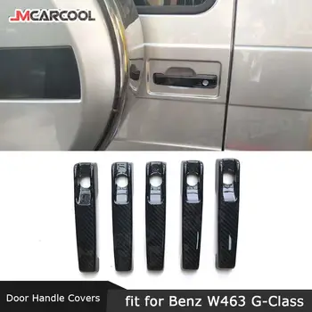 Карбоновые Автомобилни Външни Дръжки на Вратите От Въглеродни Влакна, за Довършителни работи на Дограма, Украса за Benz G Class W463 W464 G55 G63 G500 G550 02-19, 5 бр./компл.