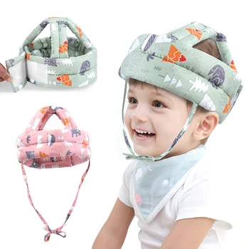 Детска Предпазна каска за защита на главата, шапки, подложка от падане, децата се учат да ходят, отбивка на кутията