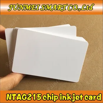Безплатна доставка, 100 бр. Тип 2 RFID tag215 NFC PVC карти за мастилено-струен печат