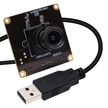 Глобален затвор 1080P 90 кадъра в секунда, USB Модул Камера Aptina AR0234 Цветен сензор UVC Plug Play USB Уеб камера без Шофьор