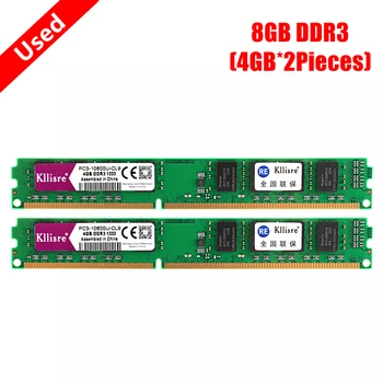 Използваната оперативна памет Kllisre DDR3 4 GB 1333 Mhz, 1600 Mhz, 8 GB (4 GB * 2 броя) PC3 CL9 CL11 от 1,5 за настолни компютри Dimm RAM