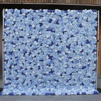 TONGFENG Висококачествени сини ролкови сватбени аксесоари, Розов Фон, коприна, изкуствена стена за партита, декоративни Цветя