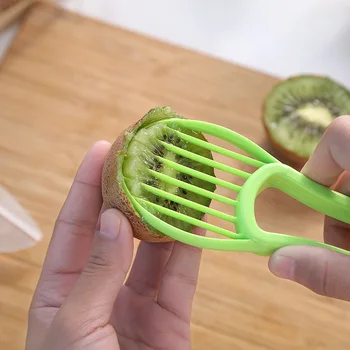 Нож за почистване на киви, машина 3 в 1, най-новите кухненски инструменти 2020, Двойно многофункционално устройство за рязане на зелени плодове