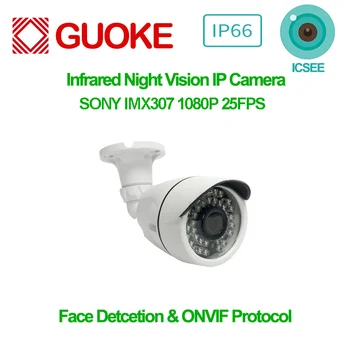 1080P Imx307 Уеб камера Icsee Face Detect Инфрачервено Нощно Виждане Отдалечен Преглед на Метална Куршум Водоустойчив Ip66 Защита Камери за Сигурност