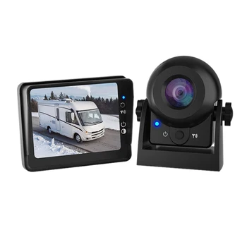 Безжична камера за обратно виждане WiFi с 4,3-инчов LCD монитор IP68 водоустойчив комплект камера за задно виждане за кола, камион