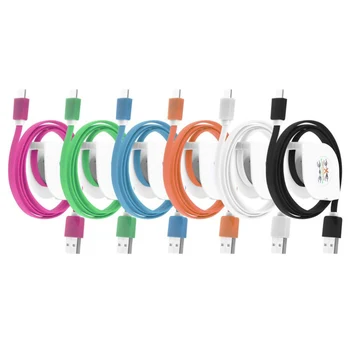 100 бр./лот 1 м 3 метра Прибиращ се USB кабел 3.1 Type C кабел за Samsung, Huawei, Xiaomi LG