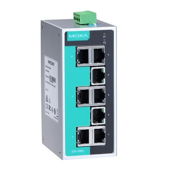 Промишлен 8-портов Ethernet switch МОКСА EDS-208A с излишни двоен източник на захранване