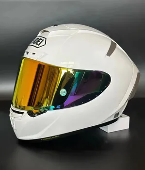 Каска X-Четиринадесет X14, перлено-бяла каска, полнолицевой състезателен мотоциклет шлем Casco De Motocicle ECE