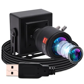 ELP 8-МЕГАПИКСЕЛОВА HD Уеб-камера с Безплатен драйвер IMX179 MJPEG 15 кадъра в секунда OTG UVC Mini USB Камера с Варифокальным обектив 2,8-12 мм