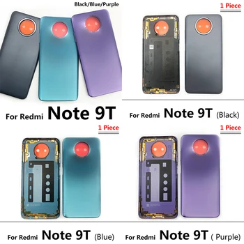 За Redmi Note9S Задната със Стъклен капак, За Xiaomi Redmi Note 9T Задната част на кутията на батерията Стъклена Задна Врата Смяна на Корпуса Ремонт