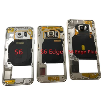 Метална Рамка За Samsung Galaxy S6 Edge Plus G920 G925 G928 Оригинален Телефон На Нов Корпус Корпус На Шаси С Обектива На Камерата Средната Рамка