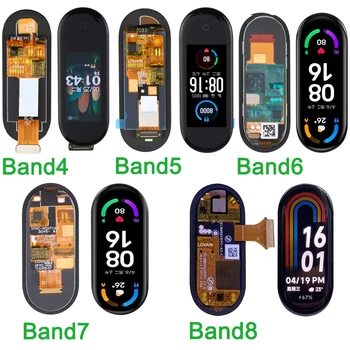 Оригинален AMOLED, За Xiaomi Mi Band 4 5 6 7 8 LCD Сензорен дисплей и Цифров Преобразувател За Xiaomi Band Smart Watch 5.0 Lovain Гривна