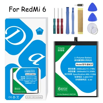 XDOU Батерия BN37 За Xiaomi Mi Redmi6 Redmi6A Redmi Redrice 6 6A Redrice6 Истински Батерия за Телефона 3000 mah + Комплекти Инструменти