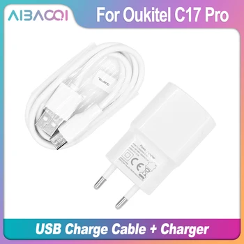 Марка AiBaoQi Нов USB адаптер за Зарядно Устройство EU Plug Travel Switching Източник на Захранване + Usb кабел За Пренос на Данни На Телефона Oukitel C17 Pro