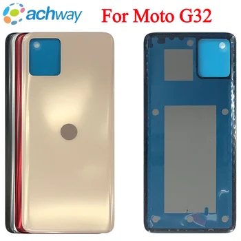 Новост За Motorola Moto G32 Задния Капак на Отделението за батерията Задната Врата Корпус Стъклен Панел Резервни Части За Мото G32 Капак на Отделението за батерията
