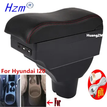 Кутия за подлакътник на Hyundai I20 За централна кутия за съхранение на автомобилния подлакътник Hyundai I20 Детайли на интериора специални елементи за монтиране на USB