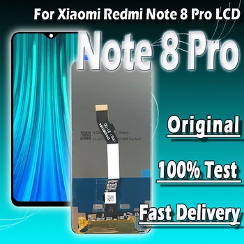 За Xiaomi Redmi note 8 pro LCD дисплей Оригинални touchscreen цифров преобразувател на екрана на дисплея за Redmi Note 8 Pro M1906G7I LCD