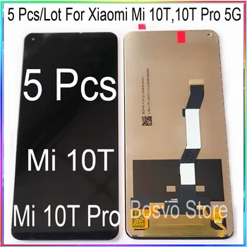 Продажба на едро, 5 бр./лот за Xiaomi Mi 10T Pro 5 ГРАМА LCD дисплей със сензорен екран възли за Mi 10T